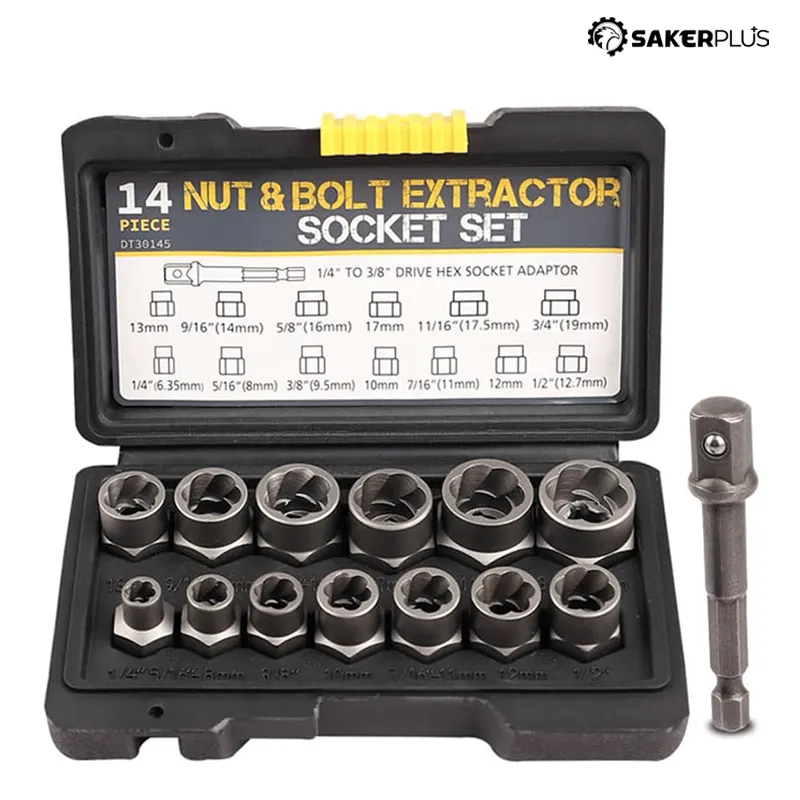 Sakerplus® Impact Bolt Nut Extractor Set